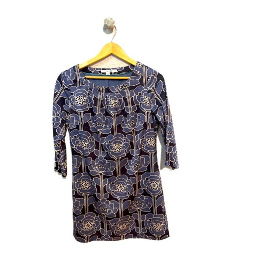 Boden Silk Blend Shift 3/4 Sleeve Dress